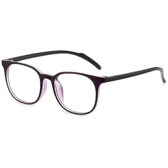 Blue Light Blocking Anti Eyestrain Lens Eyeglasses UV400 Purple Frame - Picture 6 of 6
